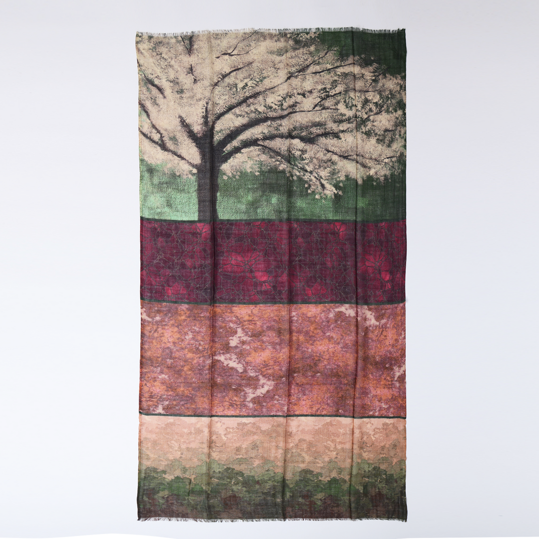 Albero - sciarpa di lana