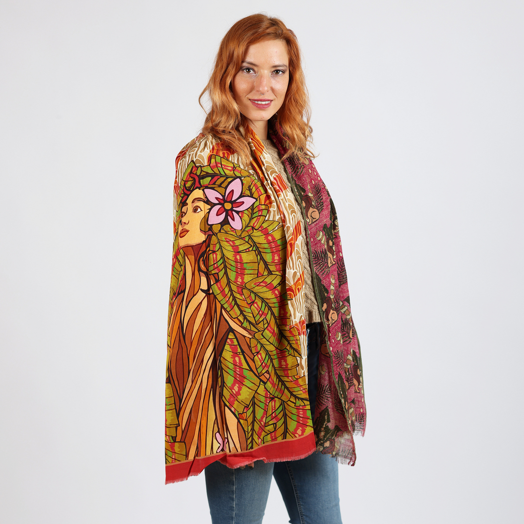 Demetra - sciarpa di lana e viscosa