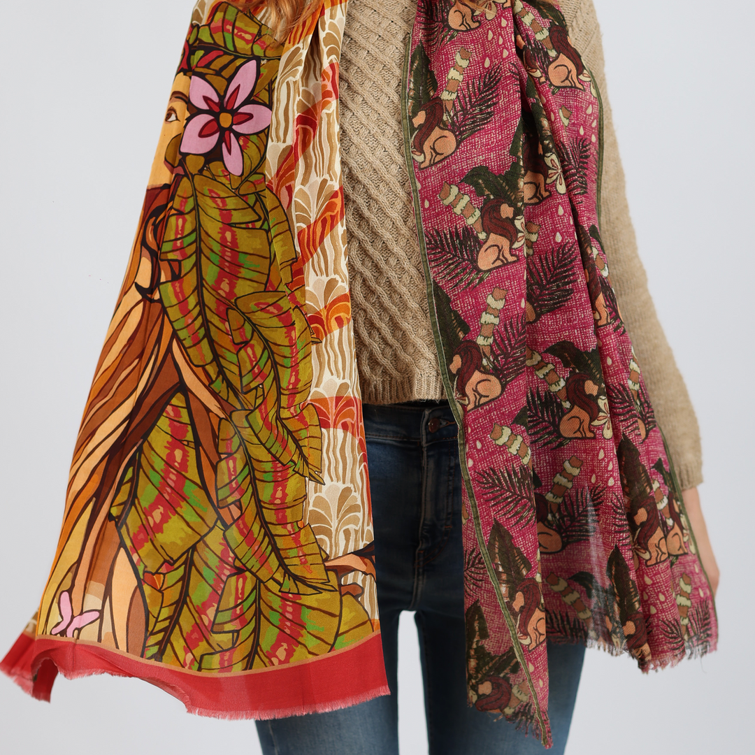 Demetra - sciarpa di lana e viscosa