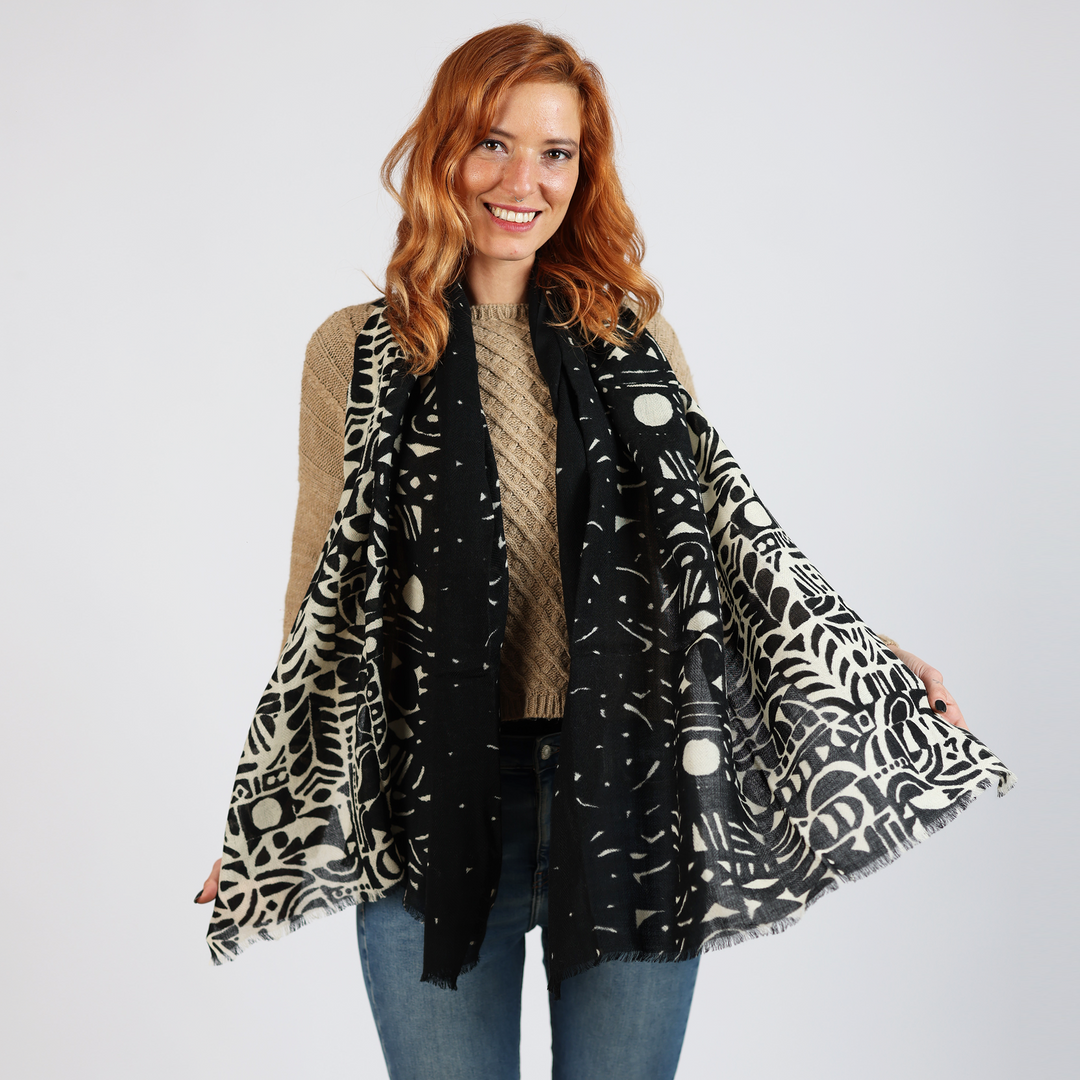 Geo - sciarpa di lana unisex