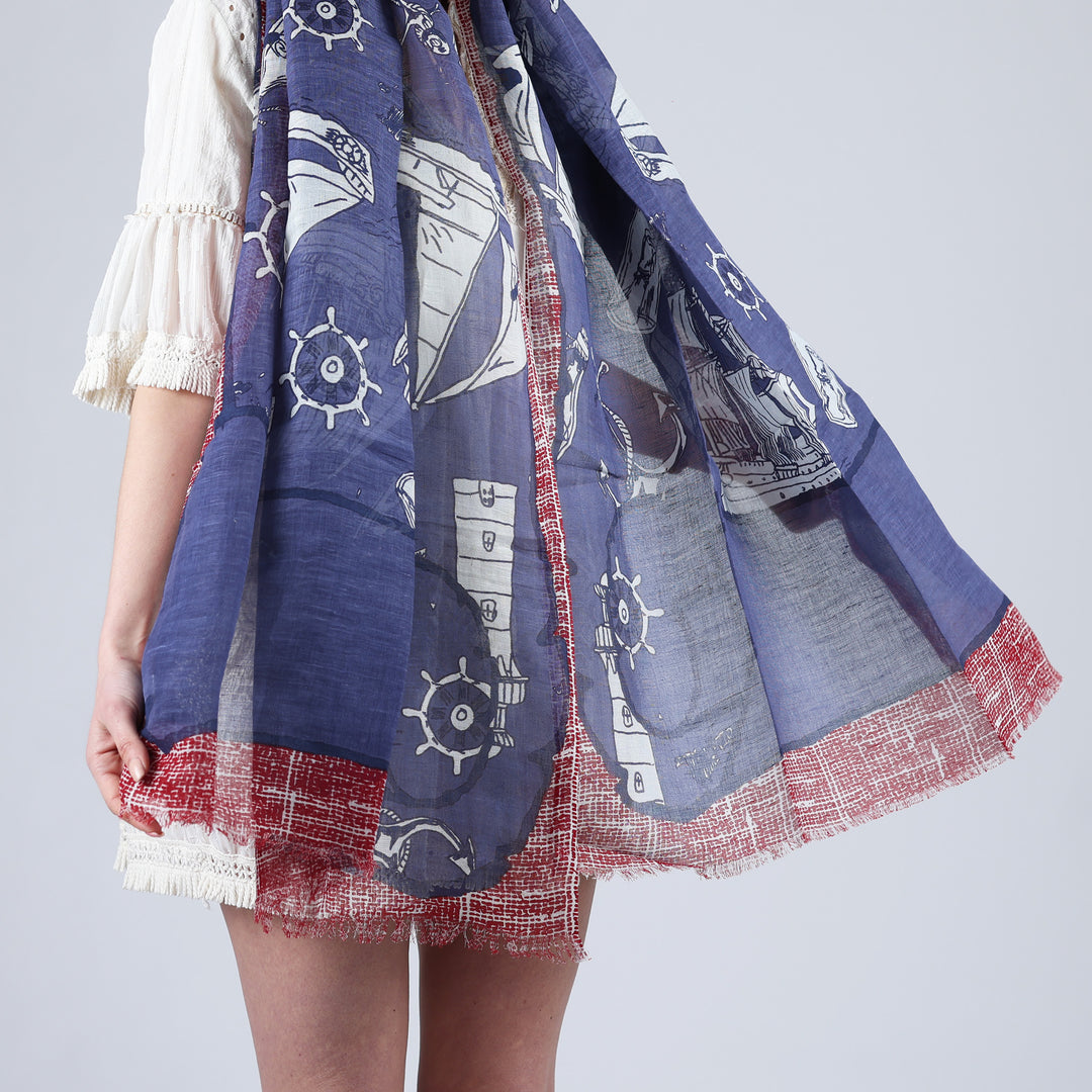 Pergamena - sciarpa in cotone/lino