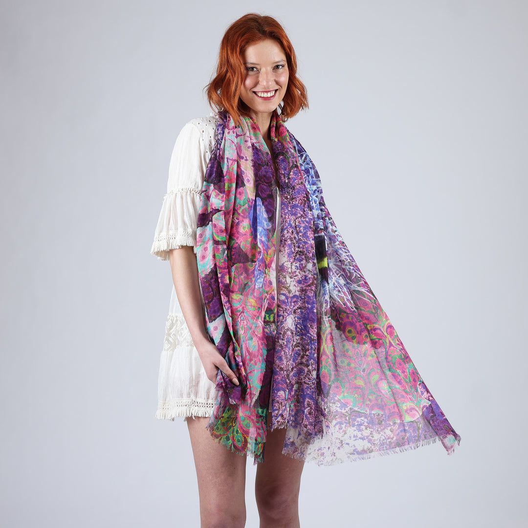 Farfallario - sciarpa in cotone/modal