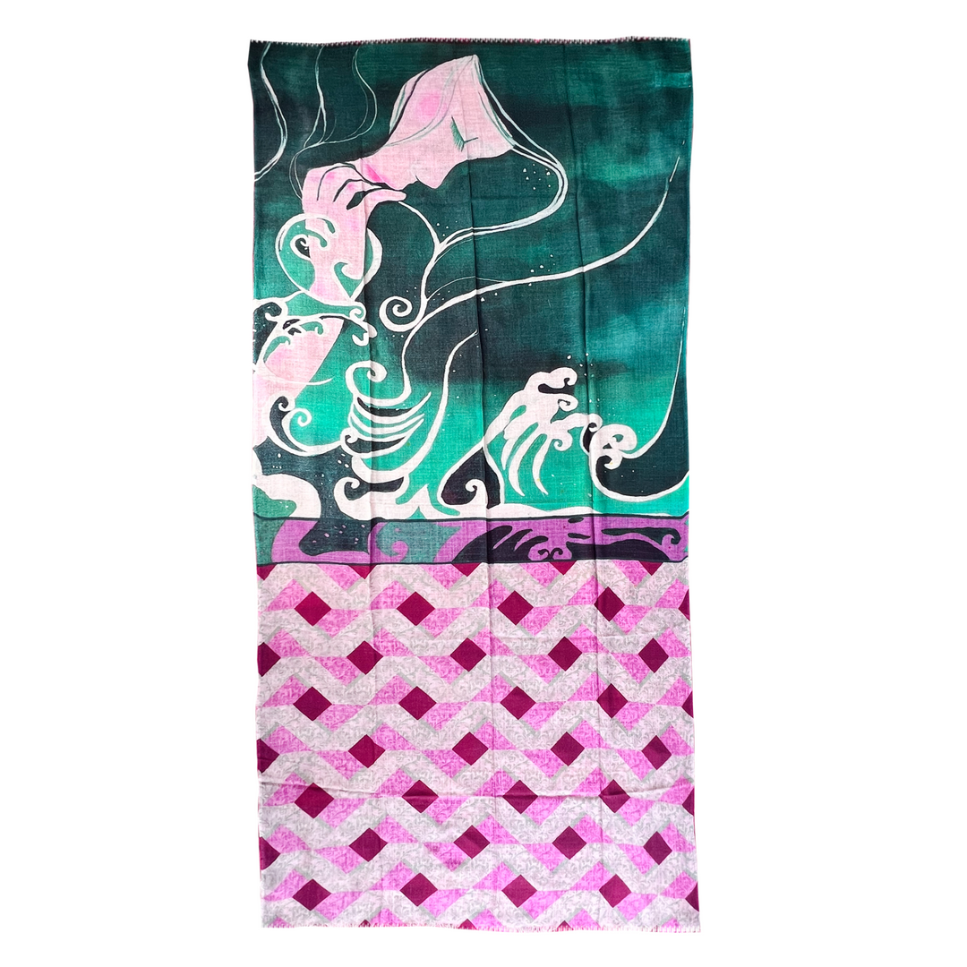 Mermaid - sciarpa di lana