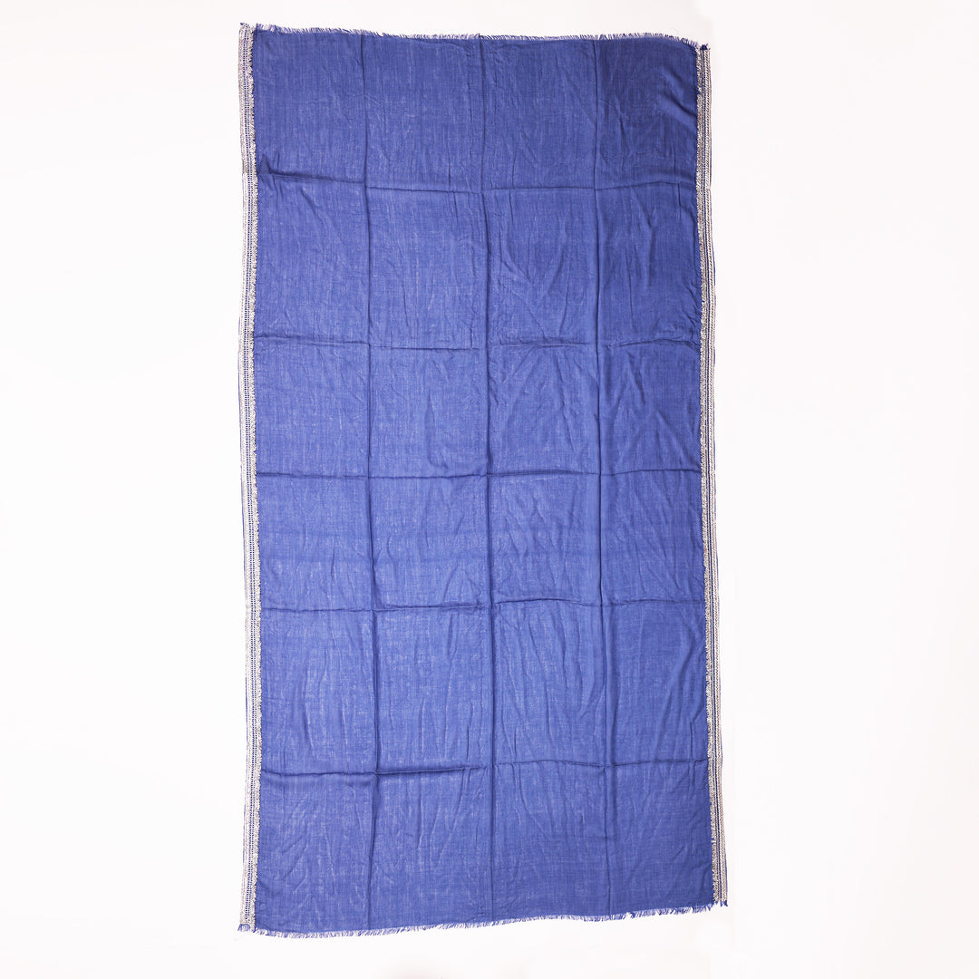 Colors - sciarpa in modal/seta con bordini ricamati