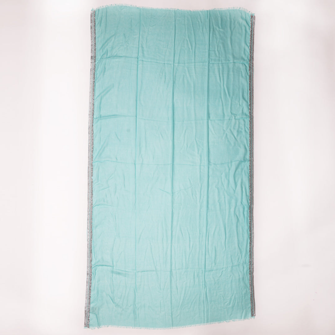 Colors - sciarpa in modal/seta con bordini ricamati