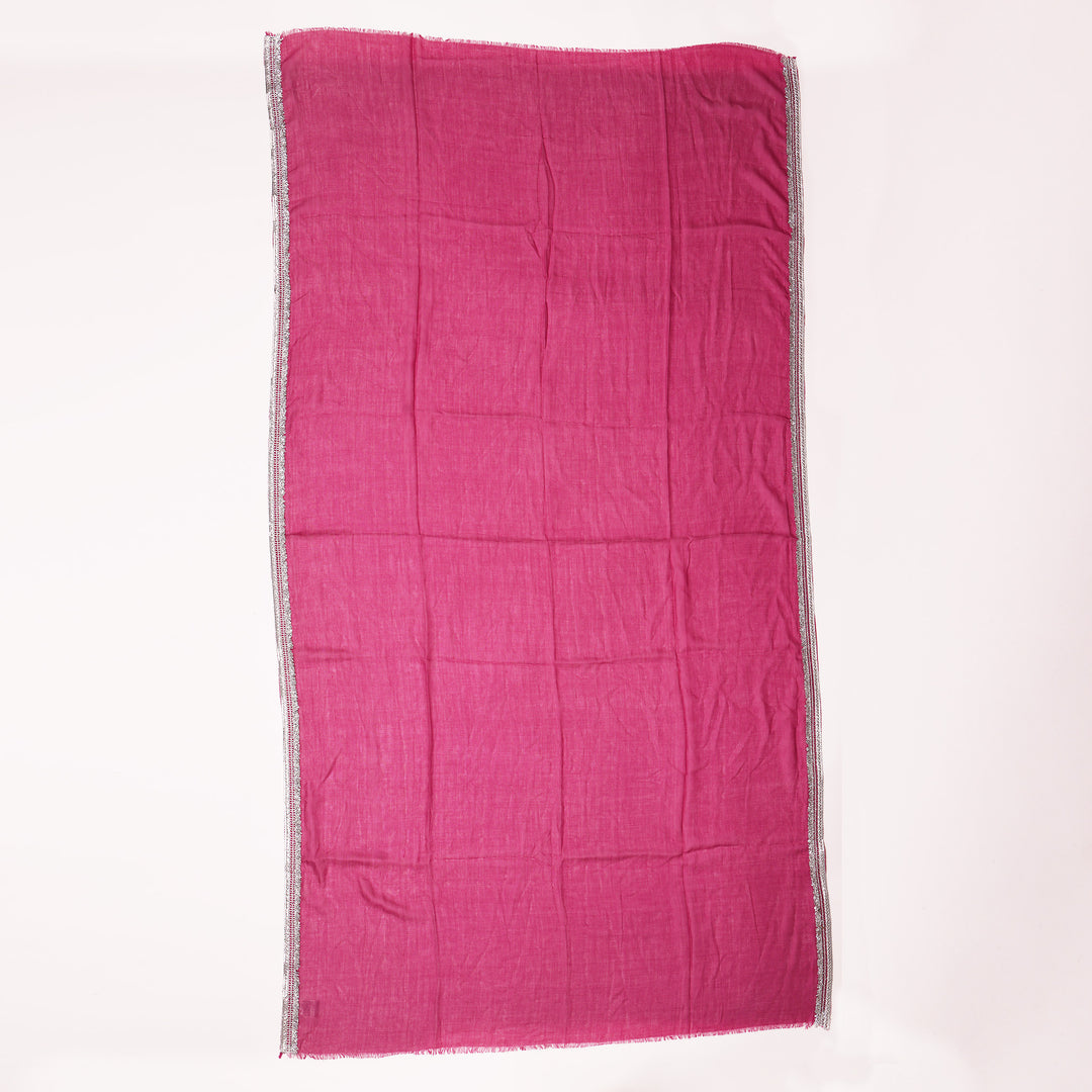 Colors - sciarpa in modal/seta con bordini ricamati