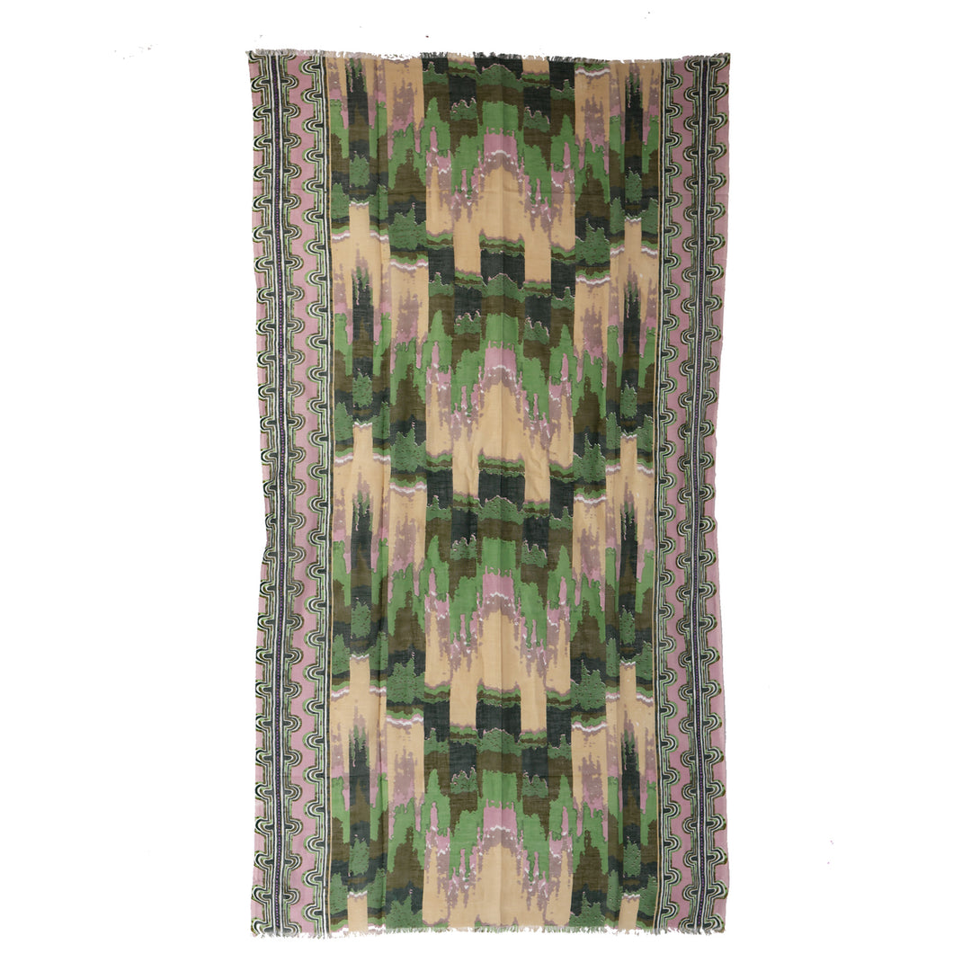 Masai - sciarpa in cotone/lino con ricamo