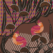 Birds - foulard di seta