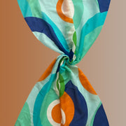 Amalie blu - sciarpa in cotone/lino