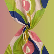 Amalie green - cotton / linen scarf