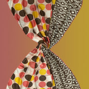 Barbados - Silk and modal scarf with grosgrain ribbons