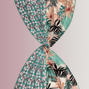 Brasilia - silk / cotton scarf with grosgrain ribbons