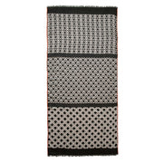Caicos nero - sciarpa in modal/lino con bordi in grosgrain