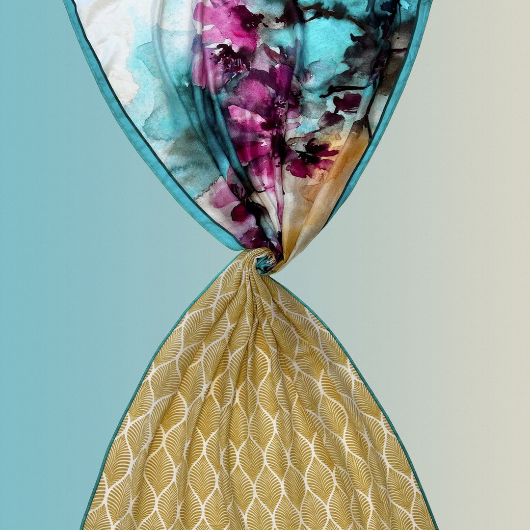 Cherry - Sciarpa in seta/cotone