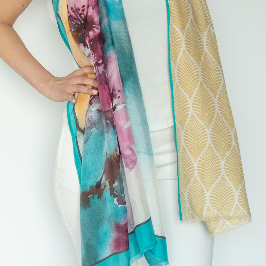 Cherry - Sciarpa in seta/cotone