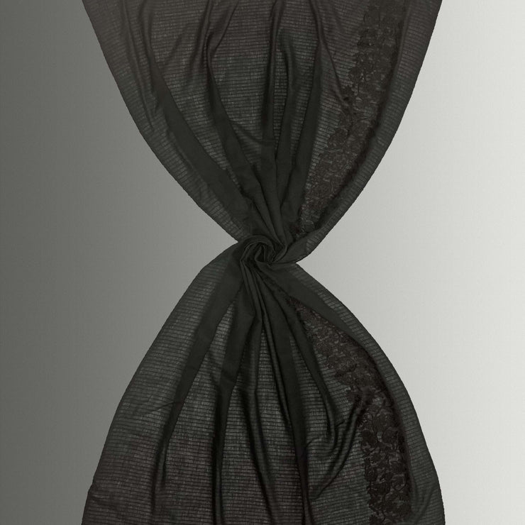 Dubai - Embroidered cotton / modal scarf
