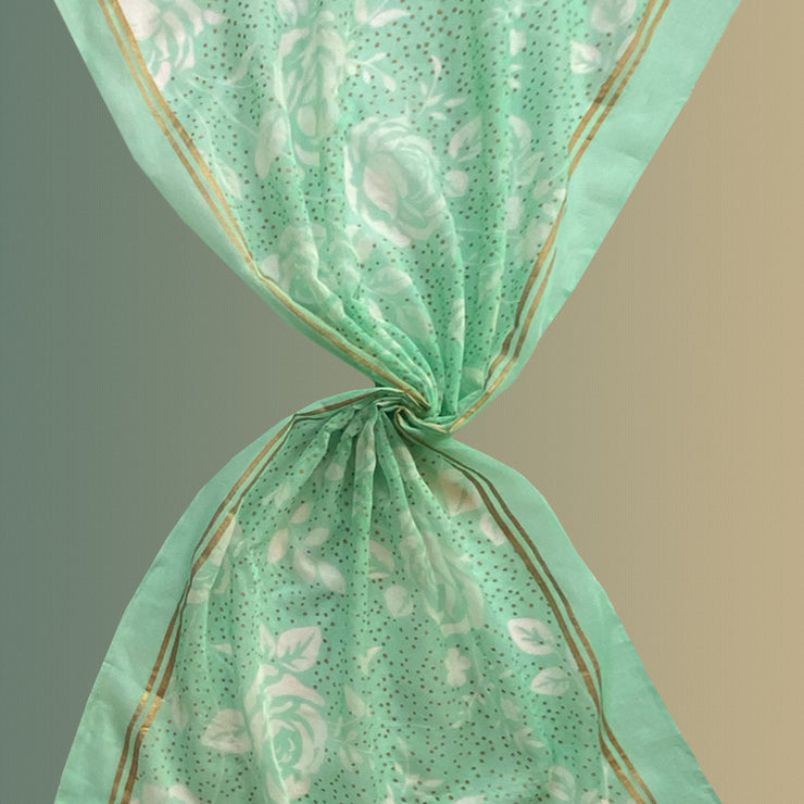Esperanza - cotton / silk scarf with gold pigment