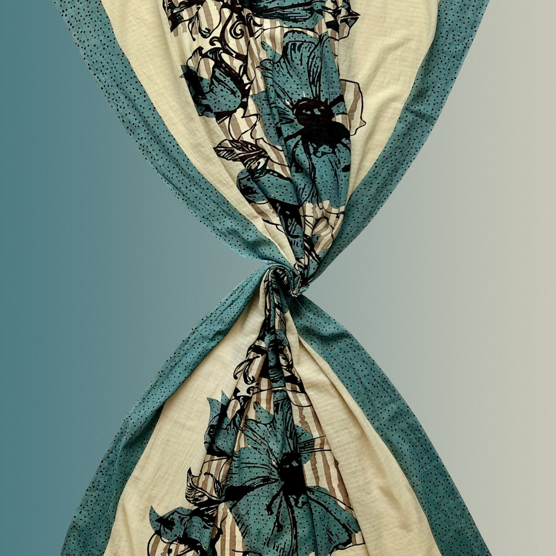 Flower - Sciarpa in cotone/modal