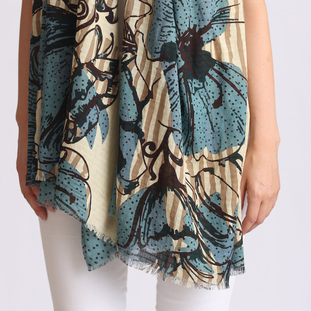 Flower - Sciarpa in cotone/modal