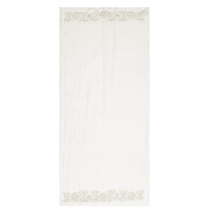 Gipsy - Plain scarf with embroidery