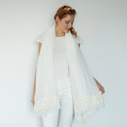 Gipsy - Plain scarf with embroidery