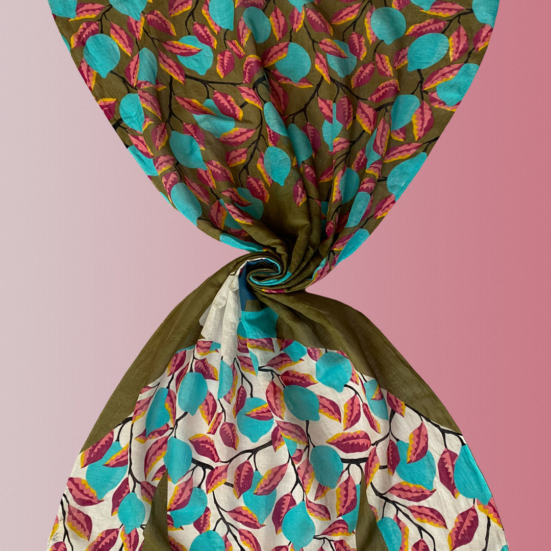 Haiti tortora - sciarpa in cotone/lino