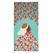 Haiti aquamarine - cotton / linen scarf
