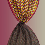 Jodie - Wool and silk scarf with velvet  ribbons