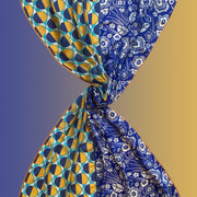 Limones - Silk and modal scarf with grosgrain ribbons