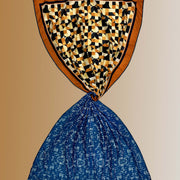 Madrid - silk / cotton scarf with grosgrain ribbons