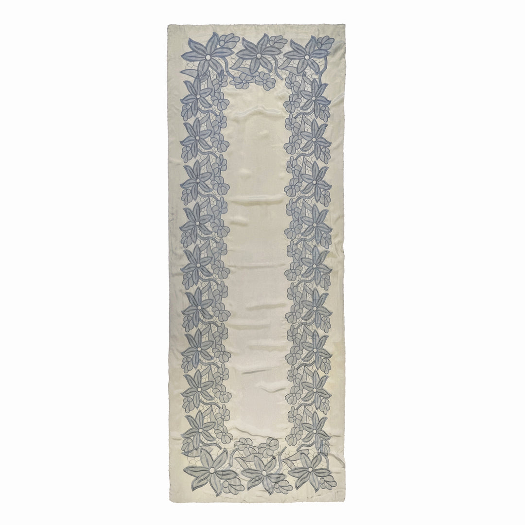 Pizzo - Embroidered viscose crêpe scarf