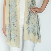 Pizzo - Embroidered viscose crêpe scarf