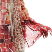 Praga - silk / cotton scarf with grosgrain ribbons