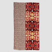 Praga - sciarpa in seta/cotone con bordi in grosgrain
