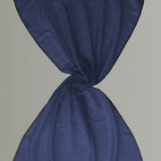 Tortola - plain scarf with satin ribbons