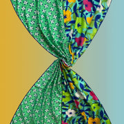 Trinidad - silk and modal scarf with grosgrain ribbons