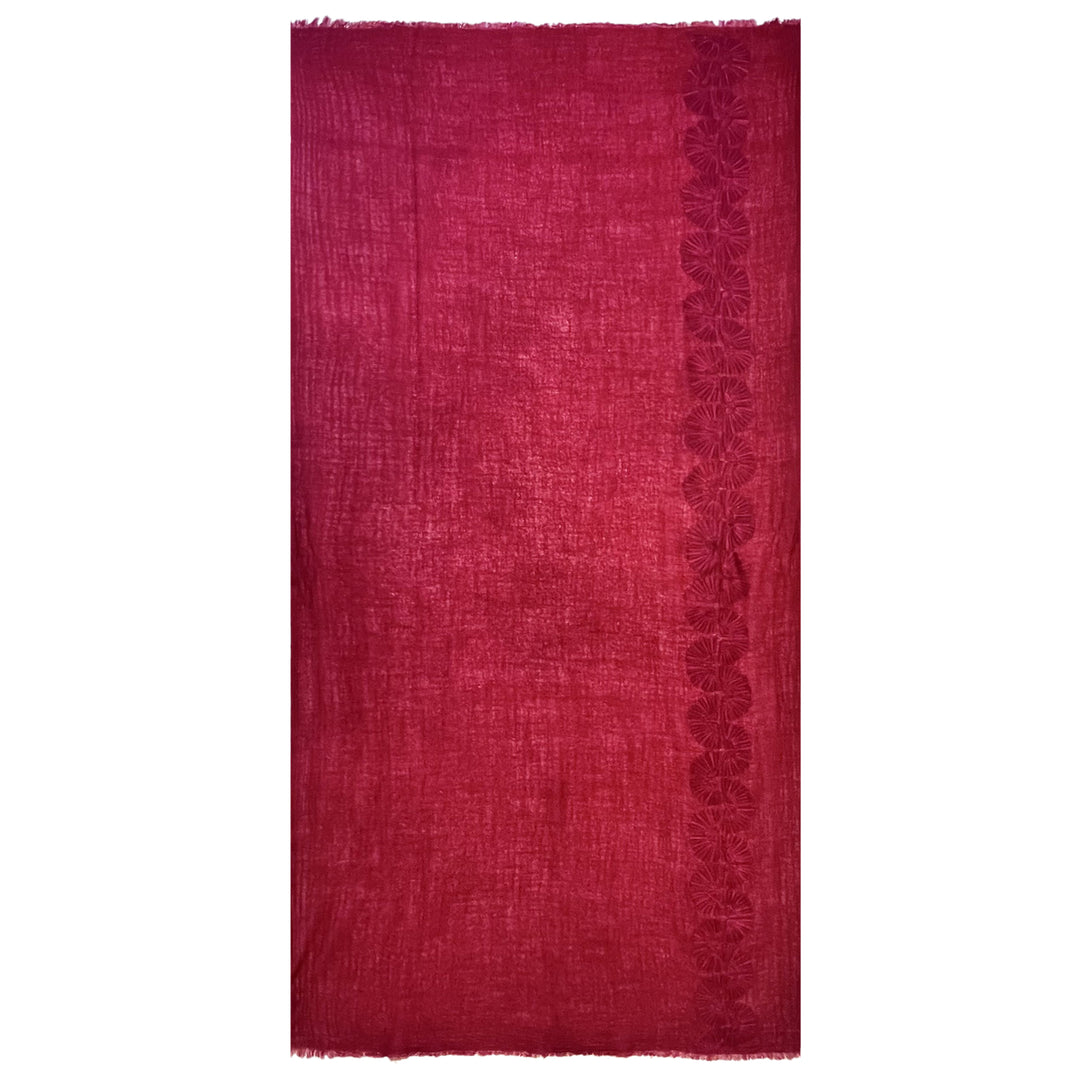 Ventagli - embroidered wool scarf