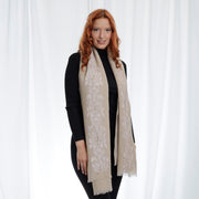 Vera - Embroidered wool scarf